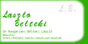 laszlo belteki business card